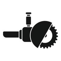 vector simple de icono de sierra eléctrica de motor. herramienta eléctrica