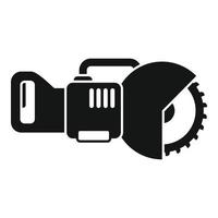 Electric saw tool icon simple vector. Power chain vector