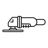 Factory grinding machine icon outline vector. Grinder tool vector