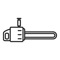 Cut electric saw icon outline vector. Chainsaw tool vector