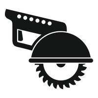 Circular electric saw icon simple vector. Power chain vector