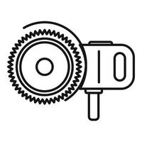 Sharp electric saw icon outline vector. Chainsaw tool vector