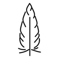 Feather pen icon outline vector. Bird quill vector