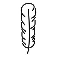 Lightweight feather icon outline vector. Quill pen vector