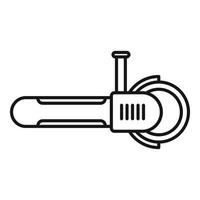 vector de contorno de icono de máquina de sierra eléctrica. herramienta eléctrica