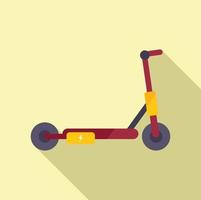 vector plano de icono de scooter eléctrico móvil. patada de transporte