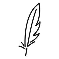 Literature feather icon outline vector. Light art vector