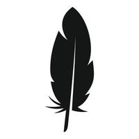 vector simple de icono de pluma natural. pluma pájaro