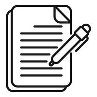 Write paper idea icon outline vector. Business solution vector