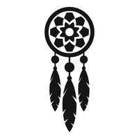 icono de atrapasueños tribal vector simple. nativo indio