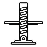 Mechanic car lift icon outline vector. Auto repair vector