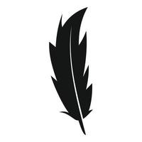 Soft feather icon simple vector. Quill bird vector