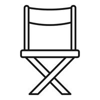 vector de contorno de icono de silla de director. película de escenario