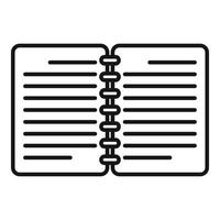 Notebook scenario icon outline vector. Film activity vector
