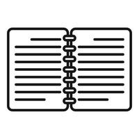 Notebook scenario icon outline vector. Film activity vector