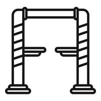 Interior car lift icon outline vector. Auto garage vector