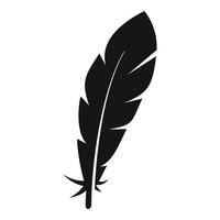 Feather icon simple vector. Bird quill vector