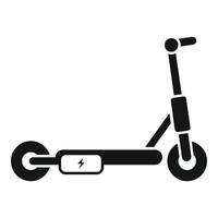 icono de scooter eléctrico moderno vector simple. patear bicicleta