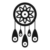 Ethnic dream catcher icon simple vector. Indian native vector