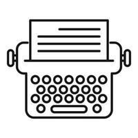 Typewriter scenario icon outline vector. Video movie vector