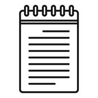 Scenario notepad icon outline vector. Film activity vector