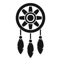 vector simple del icono del atrapasueños mágico. indio tribal