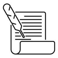 Scenario writing icon outline vector. Film activity vector