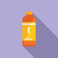 Whey bottle icon flat vector. Sport protein vector