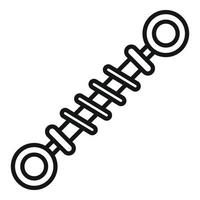 Car spring icon outline vector. Part shock vector