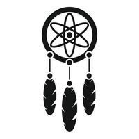 Boho dream catcher icon simple vector. Indian native vector