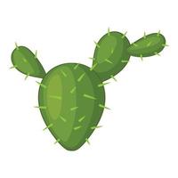 Prickly pear icon, cartoon style vector