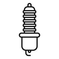 Car sparkplug icon outline vector. Engine plug vector