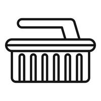 Clean brush pool icon outline vector. Pump maintenance vector