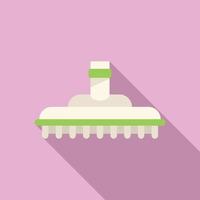 Brush service icon flat vector. Pool cleaning vector