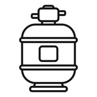 Pool tank service icon outline vector. Cleaning pump vector