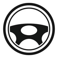 Car steering wheel icon simple vector. Auto sport vector