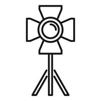 vector de contorno de icono de foco de cineasta. vídeo de cine