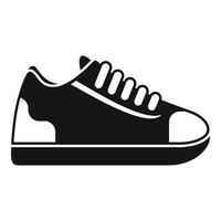 vector simple de icono de zapatilla de deporte de pie. zapato deportivo