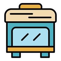 Smoker icon color outline vector