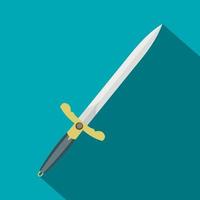 Sword icon, flat style vector