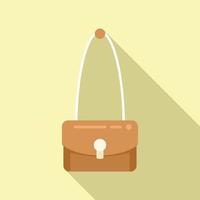 Cozy home handle bag icon flat vector. Work house vector