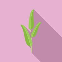 Sage smudge icon flat vector. Herb stick vector