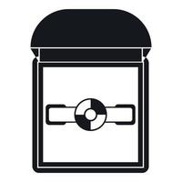 Ring in a velvet box icon, simple style vector