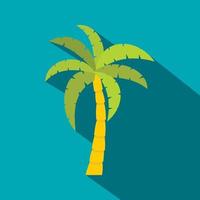 icono de palmera verde, tipo plano vector