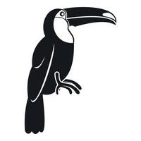 Brazilian toucan icon, simple style vector