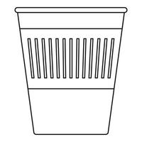 Trash basket icon, outline style vector