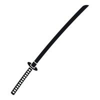 Japanese katana icon, simple style vector