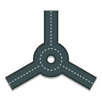 Roundabout icon, flat style vector