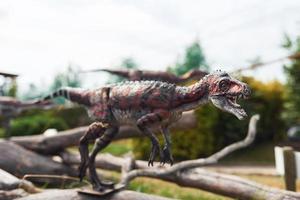 Quality replicas of dinosaurs in museum park outdoors at daytime photo