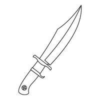 Dagger icon, outline style vector